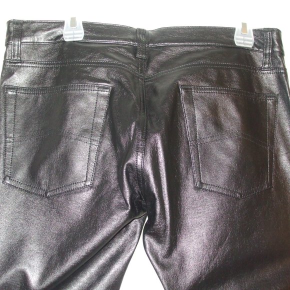 Armani Faux Leather Tuxedo Trousers - Picture 5 of 6